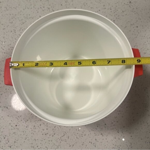 Vintage 1950s THERM WARE By David Douglas Orange-Red Insulated Ice Bucket w Lid - Picture 9 of 11